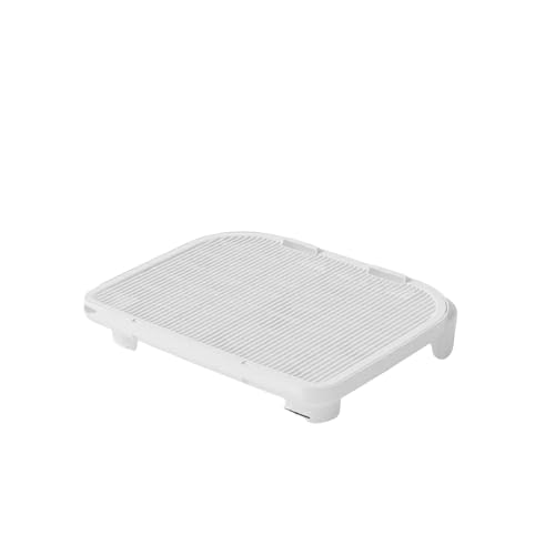 猫砂取りステップ 砂漏れステップ 大判 猫 トイレマット 猫用 猫砂キャッチャー 猫トイレ用品 ペット 二重構造 滑り止め 簡単 飛び散り防止 犬 猫砂飛散防止 清潔簡単 猫砂取りマット 特大 大きい 掃除 おしゃれ 清潔 掃除しやすい (ホワイト, 9C