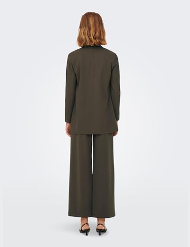 JdY Eleganter Blazer Langarm Basic Cardigan Business Jacke Mantel ohne Verschluss JDYGEGGO, Farben:Braun-2, Größe:XXS
