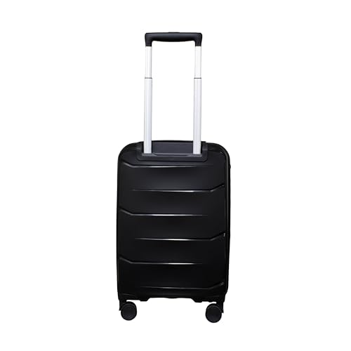 Image of SWISS MILITARY EDGEPRO 20 inch Hard Laptop Cabin Luggage Bag, Polypropylene Trolley Bag with Laptop Compartment up to 15.6 inch & 360 Spinner Wheels, Number Lock with Push Button Handle Trolley 55L