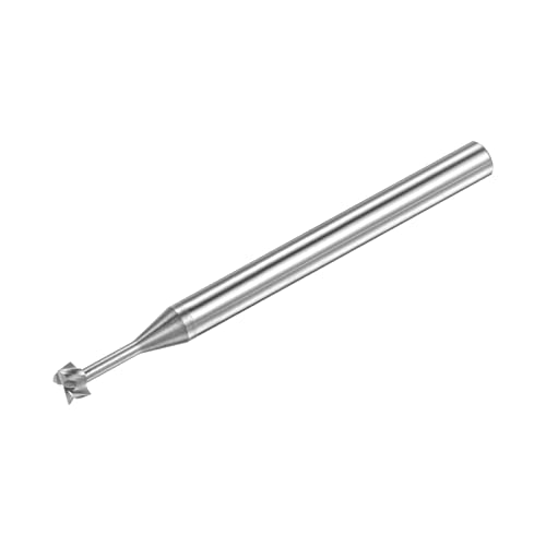 Image of HARFINGTON T Slot End Mill Milling Cutter 4mm Cutting 2mm Depth 4mm Shank Solid Carbide 4 Flutes for Aluminum Copper Zinc Alloy