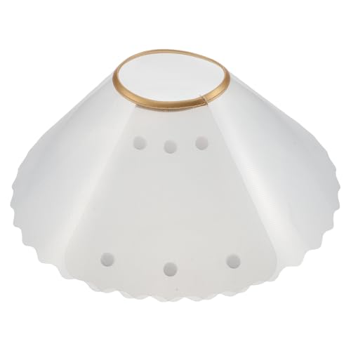 LOORGVEL Collar de Recuperación para Mascotas Tamaño L Collar Isabelino Cónico Transparente Ajustable para Gatos y Perros Protección Postoperatoria Antillamidas y Antimordeduras para