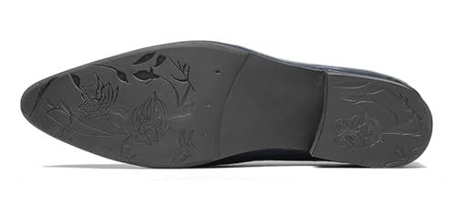 Santimon Men’s Slip-On Loafers Formal Dress Shoes – Crocodile-Embossed Leather Penny Loafers for Business Casual, Wedding & Evening Events2