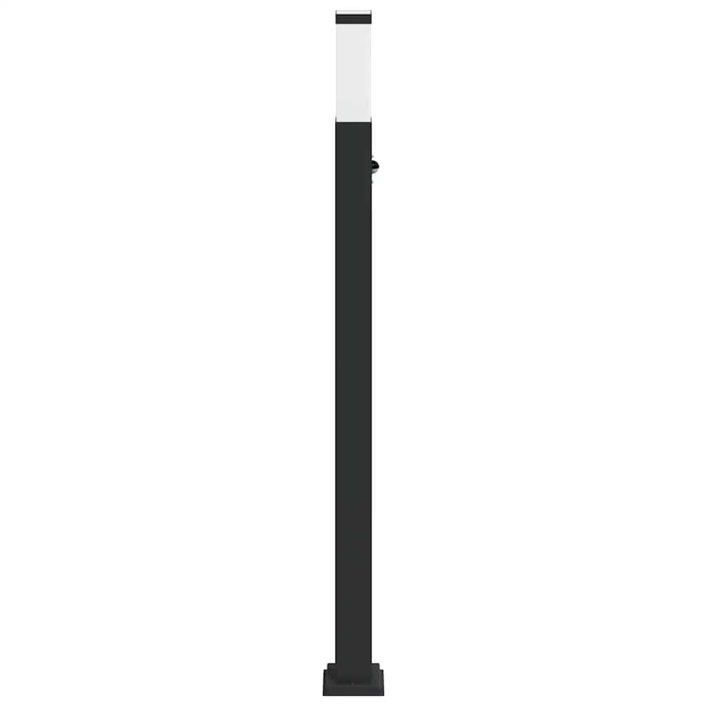 Lámpara de bolardo con sensor de 110 cm, color negro, acero inoxidable, IP44, detector de movimiento, ángulo de detección de 110°, alcance de 8 a 12 m, para jardín, terraza, iluminación de