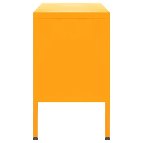vidaXL Mueble para TV Soporte Mobiliario Aparador Armario Estante Sala de Estar Salón Dormitorio Decoración de Acero Amarillo Mostaza 105x35x50 cm - imagen 7