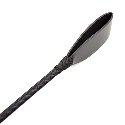 Trustrider-Riding Crop For Horse, 18 Inch Horse Whip With Pu Leather Equestrianism Horse Crop Double Slapper Horse Whip Black Crops For Horses (Black) #TOP3