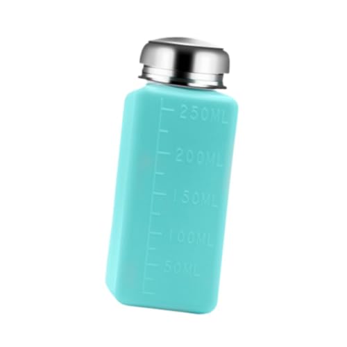 Amagogo Dispensador de Bomba Botella Cuadrada Presión hacia Abajo Dispensador de líquido Reutilizable a Prueba de Fugas para lociones portátiles múltiples, Azul 250ml