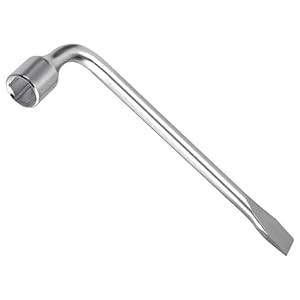 Bettomshin 19mm/0.75inch Car Spare Tire Lug Wrench for Jack, L Type Hexagon Slotted End Socket, Wrench Wheel Wrench Repair Tool for Machinery Carpentry Construction