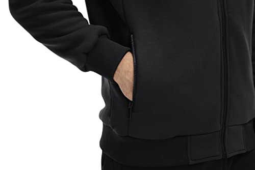 CRYSULLY Men's Sherpa Lined Jacket Fleece Full Zip Winter Hooded Sweatshirt Coats - Image 6