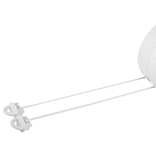 Jeffergarden Wysuwana Linka do ubrań, Podwójna ścienna Linia Susząca z ABS PVC, 2 X Oszczędzająca Miejsce, łatwa Instalacja Wewnątrz, na Zewnątrz, Linia do Prania na Balkon, łazienka, Pralnia