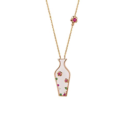 Collier Rubis et Chaîne Or Rose 18k - Bijou Luxueux pour Femme