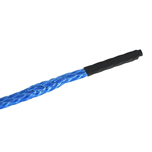 Foto von vidaXL Windenseil Synthetisch Kunststoffseil Seilwinde Forstseil Winden Nylonseil Kabelschlepp Seil ATV Winde Linie Blau 5mmx9m Nylon
