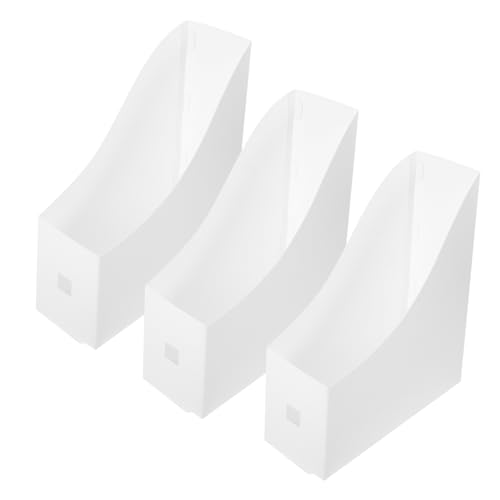 ARTIBETTER 3Pcs Office File Organizers Multi Function Magazine Holders for Desktop Storage Corrugated Material for Books Documents and Office Supplies