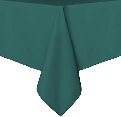 sancua Square Tablecloth - 60 x 60 Inch - Stain and Wrinkle Resistant Washable Polyester Table Cloth, Decorative Fabric Table Cover for Dining Table, Buffet Parties and Camping, Green
