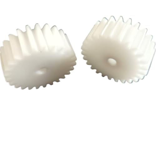 Cylindrical Drive 2pcs 0.7 Module 5mm Thickness Spur Gear 0.7M 19T Plastic Cylindrical Gear 14.7mm Diameter 19 Teeth Straight Teeth Gear Rack Machinery(3.17mm bore)