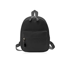Idea Regalo - WisePoint Mini Zaino, Nylon Zaino Donna Piccolo Zainetto Piccolo per Donne e Ragazze, Borsa Zainetto Donna con Cerniere Borsa Zainetti per Viaggi, Shopping, Incontri (Nero)