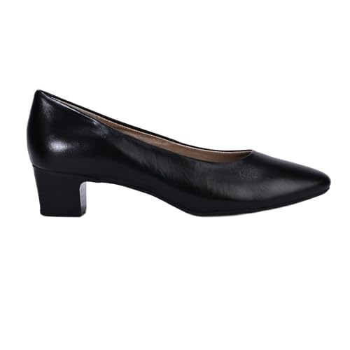 Image of Woodland Women Blue Block Heel Slip-On Shoes