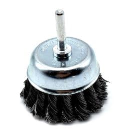 S1846 3-Inch Wire Cup Brush 1/4-Inch Shank - Knotted Wire 4500 RPM