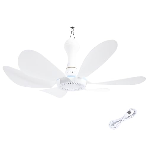 Dladeli Portable Ceiling Fan - Mini DC 5V USB Hanging Fan