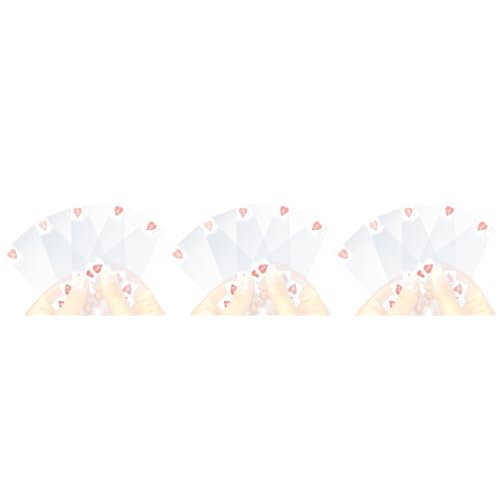 Abaodam 3stücke PVC Transparent wasserdichte Pokerkarten Kreative Spielkarten Kunststoff Für Spiele Mit Freunden Und Familie Für Sammler Langlebig Und Kratzfest