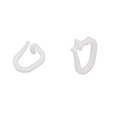 Material: Kunststoff Liedeco Raffring Rafföse Raffhäkchen für Gardinen, Store  Weiss  50 Stück