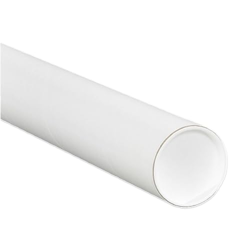 BOX USA Cardboard Tubes with Caps, 18"L x 3"W x 3"H, Pack of 24 | Poster Tube for Mailing and Storage of Blueprints, Artwork, Crafts, Long Art Holder, 18 inches image 5