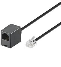 MANAX® Cable alargador modular RJ11/RJ14 (6P4C) a RJ11 hembra (6P4C) 15,0 m Cover