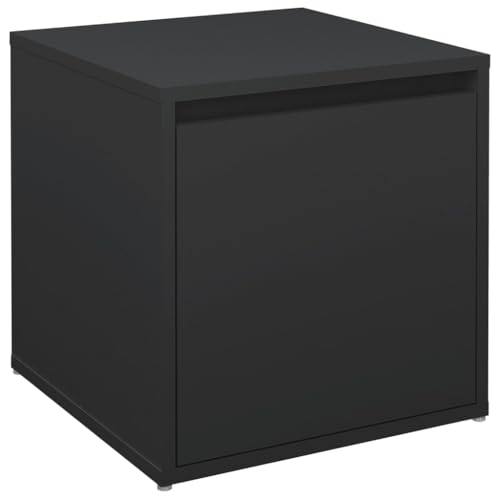 vidaXL Cassetto Contenitore Nero 40,5x40x40 cm in Legno Multistrato