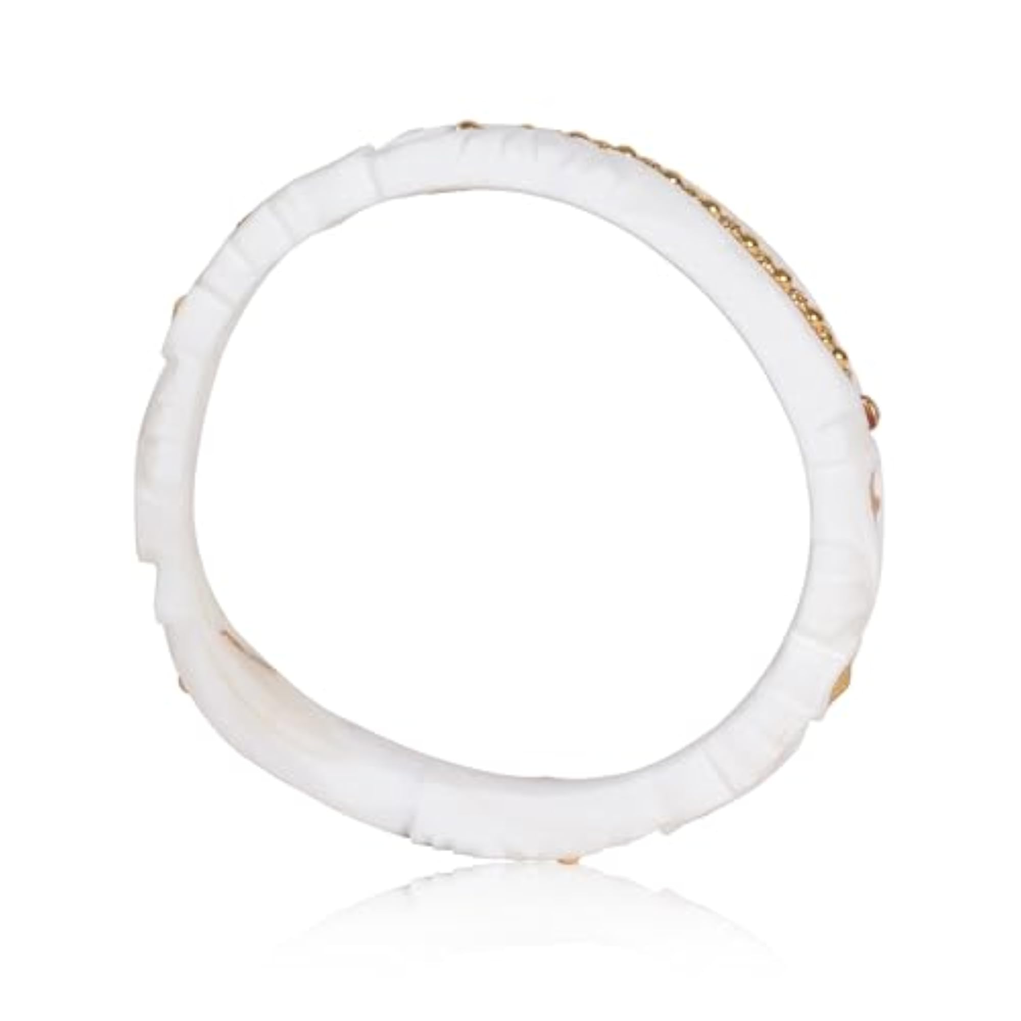 Sakha Pola White Gold-Plated Bangle for Women, Pack of 2