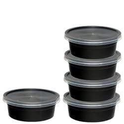 SHOP & SHOPPEE Reusable Plastic Food Container Bowl/Tub with Air Tight Leakproof Transparent Lid for Food Delivery & Storage, Kitchen Use, Fridge/Dishwasher/Microwave Safe- 250ml (Pack of 25, Black) (B0DBJ7LPZ6) Amazon Price History, Amazon Price Tracker