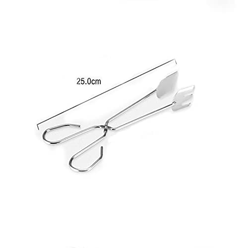 Pinza da Cucina Pinza per Alimenti in Acciaio Inossidabile Cucina da Cucina, Pinza per Pane Anti-Calore Morsetto per Pasticceria, Pinza da Cucina per Barbecue, Dimensioni: 25 cm