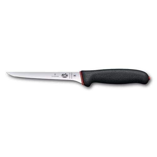 Victorinox Fibrox 6 Inch Flexible Boning Knife, Straight Blade, Black