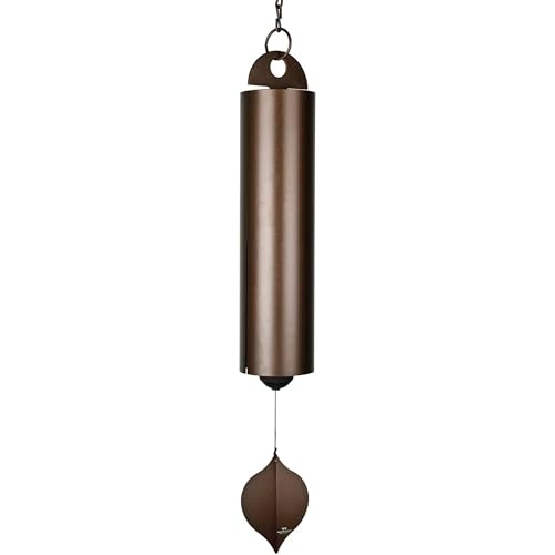 Woodstock Chimes Heroic Windbell Wind Chime for Outside 40" Grand Large Copper,Deep Tone Sound, Outdoor Decor for Patio, Porch, Garden HWXLC