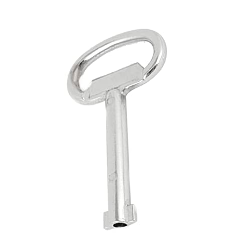 Llave eléctrica de metal para armario eléctrico, caja de medición, llave de seguridad, tono plateado