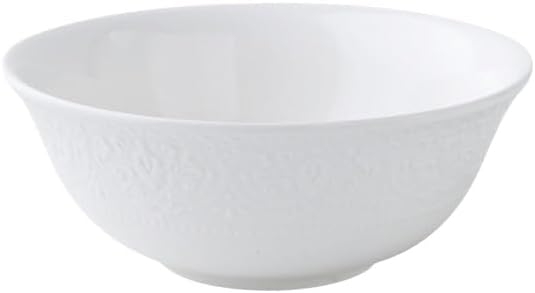 Relief Patterned Ceramic Bowl for Serving Fruit Salad Household Use Reverse Sided