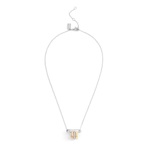 COACH Jewelry レディース シグネチャー セーフティ ピン ロンデル ペンダント ネックレス