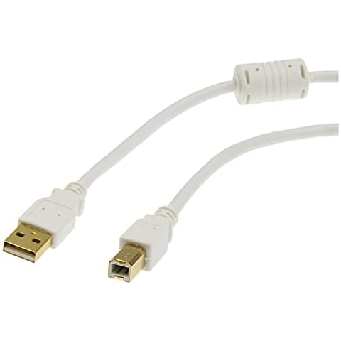 Plug And Play Printer And Scanner USB Cable - High Speed USB 2.0 Wire With Ferrite, A/B Connector, 480 Mbit/s Ideal For Epson/HP/Canon/Brother/Zebra/Xerox/Samsung/3D Printers By Reulin (5 Metre) Cover