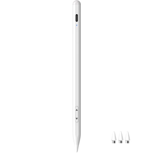 MEKO Dual-System-Stift für Tablet und für Apple iPad Tablet Stift für Alle Tablets und Handys wie Switch Android-Touchscreen-Geräte/iPad Pro Mini Air iPad Stift mit Schnellladeleistung Weiß
