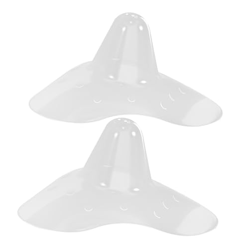FAVOMOTO 2pcs Silicone Nipple Shields Reusable Breast Covers for Nursing Breastfeeding Protection