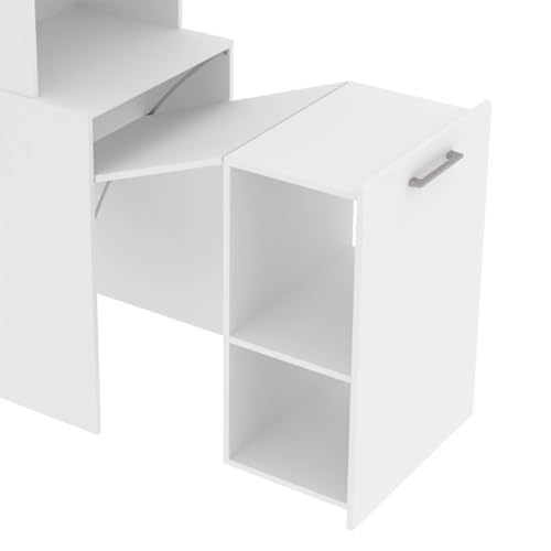 Bancada Estante Articulável Retrátil Multiuso Cozinha 54x168,5cm Branco