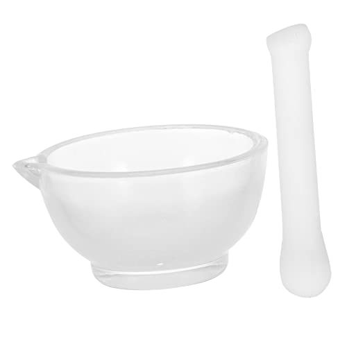 GRIRIW Hand Grinder Grinding Bowl Glass Pestle Medicine Practical Grind Bowl Laboratory Wet Dry Grinder