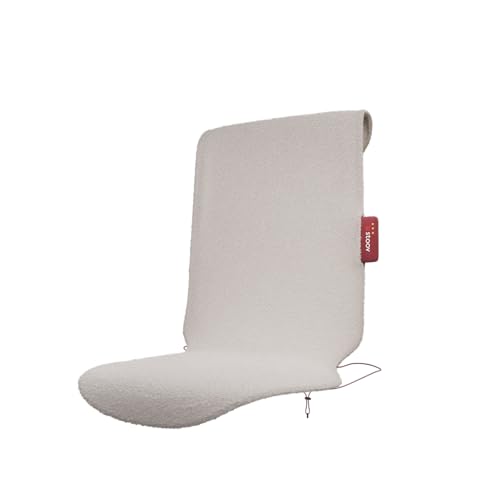 Stoov Heizdecke mit Abschaltautomatik - Kabellose Wärmedecke mit Base Akku: bis zu 2 Std. Wärme - Elektrische Heizmatte für Stuhl als Sitzauflage & Sitzheizung - Big Hug Wollig Off-White