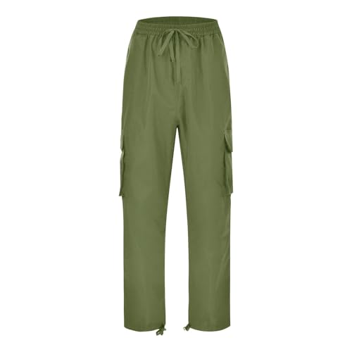 Cargo Pants for Men Workout Joggers Stretch Sweatpants Hiking Drawstring Tactical Pants with Multi Pockets3