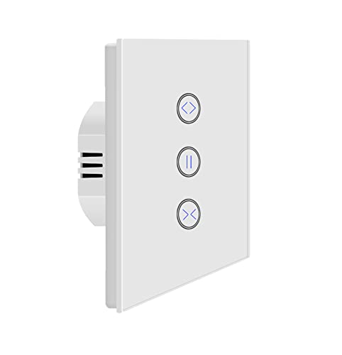 WLAN Rolladenschalter Unterputz,Zeitschaltuhr Mit Rolladensteuerung,Smart Elektrische Jalousien Schalter mit Touch Panel,Tuya,Kompatibel mit Alexa und Google Home, APP Steuerbar und Timer-Funktion Cover