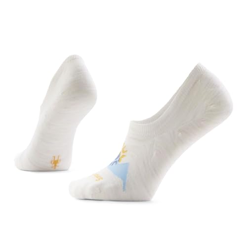 Smartwool Women's Everyday Sunrise No Show Socks, Merino Wool Hidden Socks with Heel Grip, Arch Support & Flat Toe Seam for All-Day Comfort - Moonbeam - Large