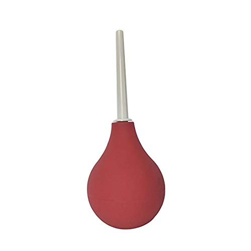 Lavement Anal Douche anales et Vaginale silicone Medical PVC hygiène Poire de Lavement anus pour Nettoyage privé Nettoyage de Côlon,89ML Grande capacité Balle Flusher pour Femme et Homme - Rouge Cover