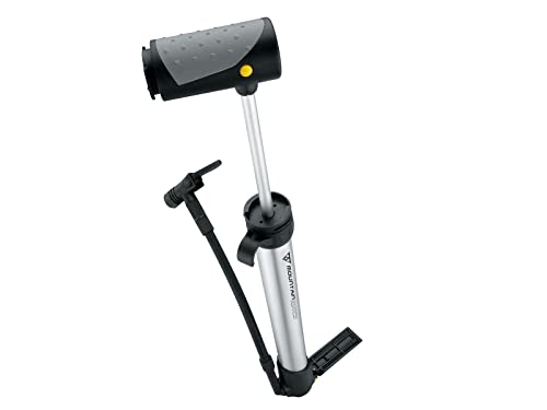 Topeak Mountain Morph Bike Pump , Silver, Black, 35 X 5.8 X 3 Cm / 13.8” X 2.3” X 1.2” #TOP1