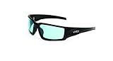 Uvex by Honeywell Hypershock Safety Glasses, Black Frame with SCT-Blue Lens & HydroShield Anti-Fog Coating (S2951HS)