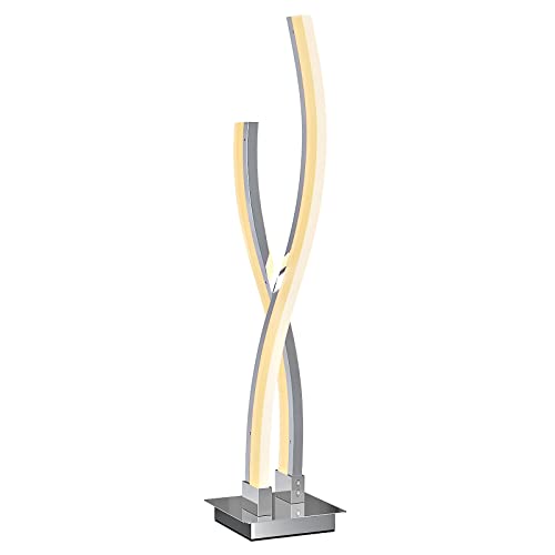 Karmiqi Dimmable LED Table Lamp Modern, Touch Control Desk Lamp, Arc Minimalist Contemporary Bedside Lamps for Bedroom Reading Living Room