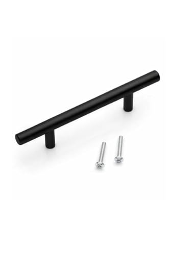 Paslanmaz Metal Kulp, Mat Siyah, Dolap Çekmece Mobilya Kulbu, TV Ünitesi Yatak Odası Vestiyer Mutfak için (320 mm, Adet, 1)