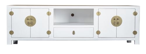 Fine Asianliving Mueble de TV Chino Blanco